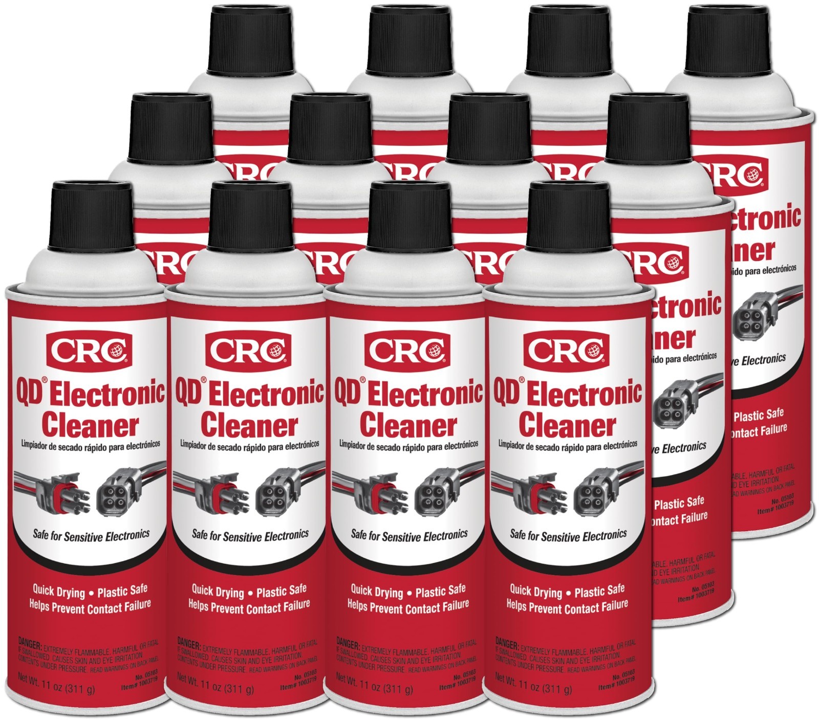 Quick Dry Electronic Cleaner 11 oz – 12 Pack, Fast-Drying, Safe for Electronics