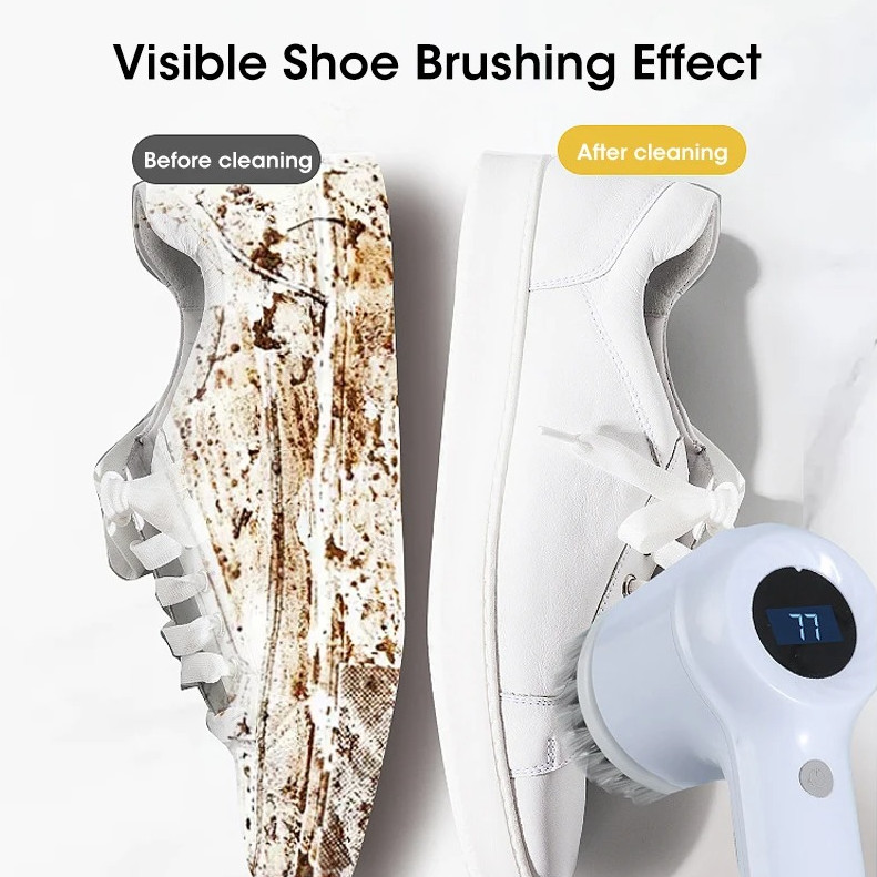 1pcs Electric Spin Scrubber – Cordless Cleaning Brush with 5 Replaceable Heads