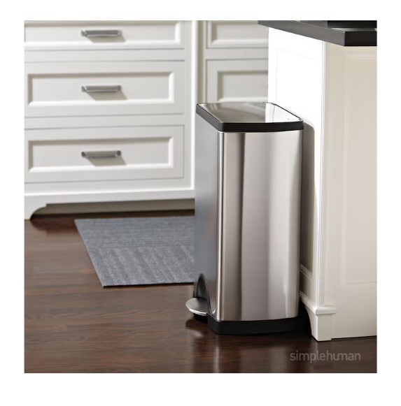 [BIG SALE] simplehuman 13 Gallon Kitchen Step Trash Can Brushed Steel