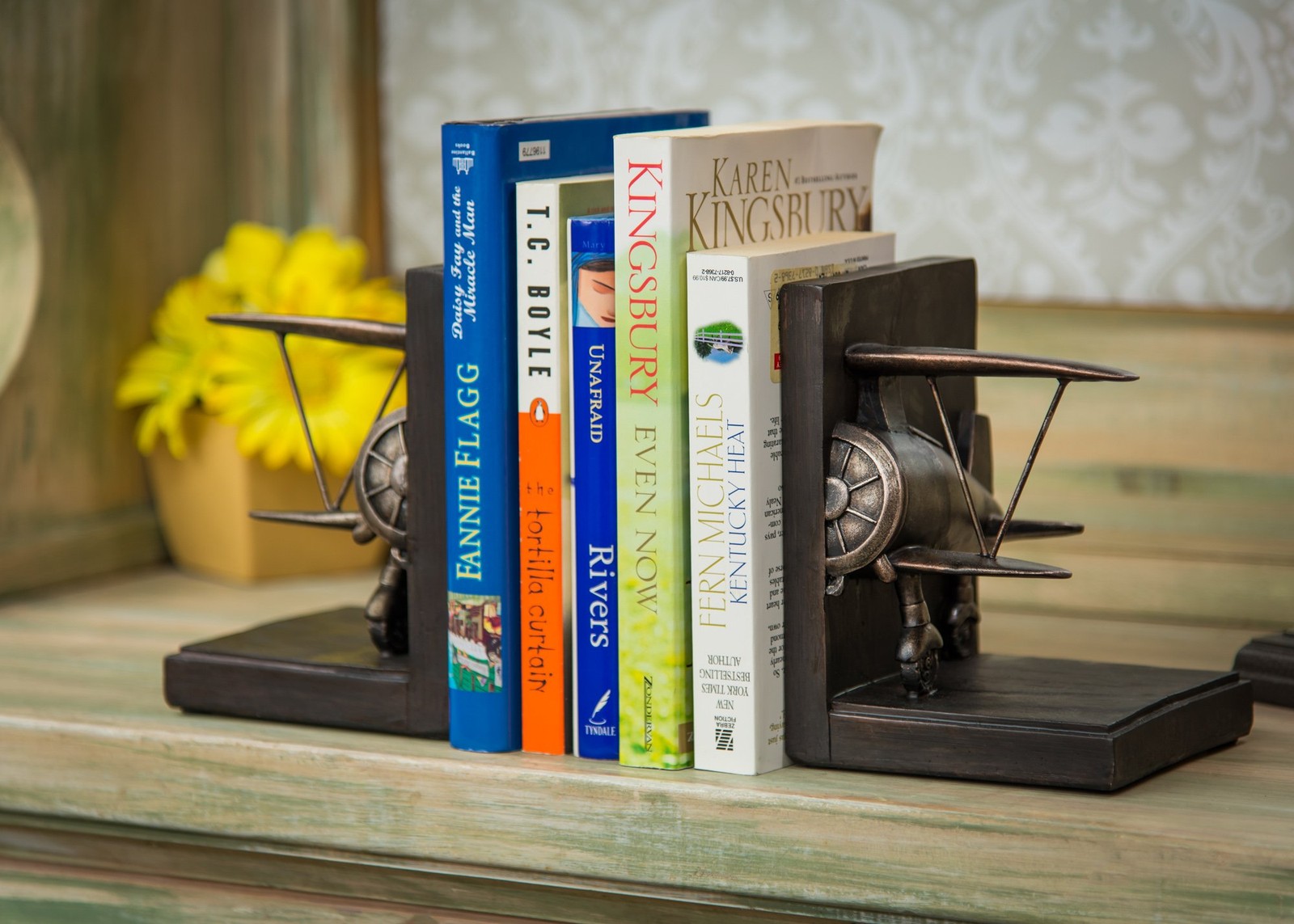 Airplane Decorative Bookends 7.75 Inch Book End