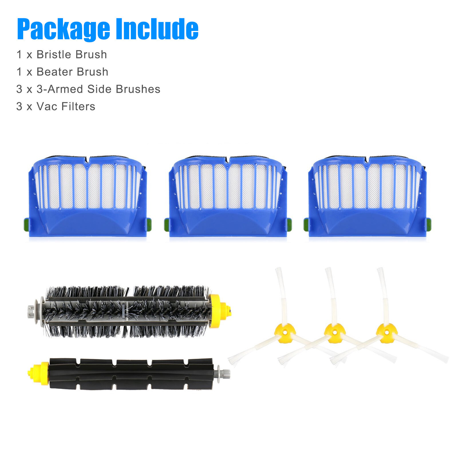 Replacement Part Kit For iRobot Roomba 600 Series Vacuum Filter Brush Cleaner