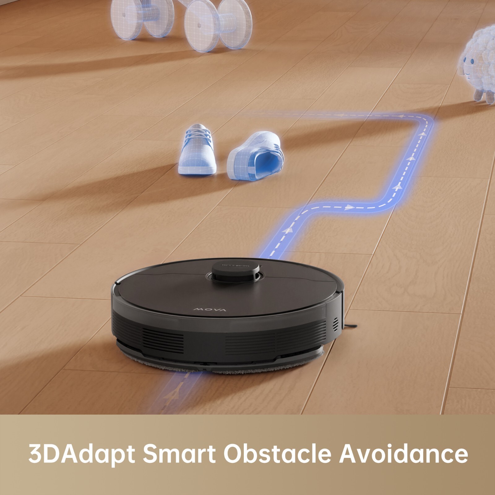 Mova S10 Robot Vacuum Cleaner with 7000Pa Suction, 260 Mins Run Time Liftable