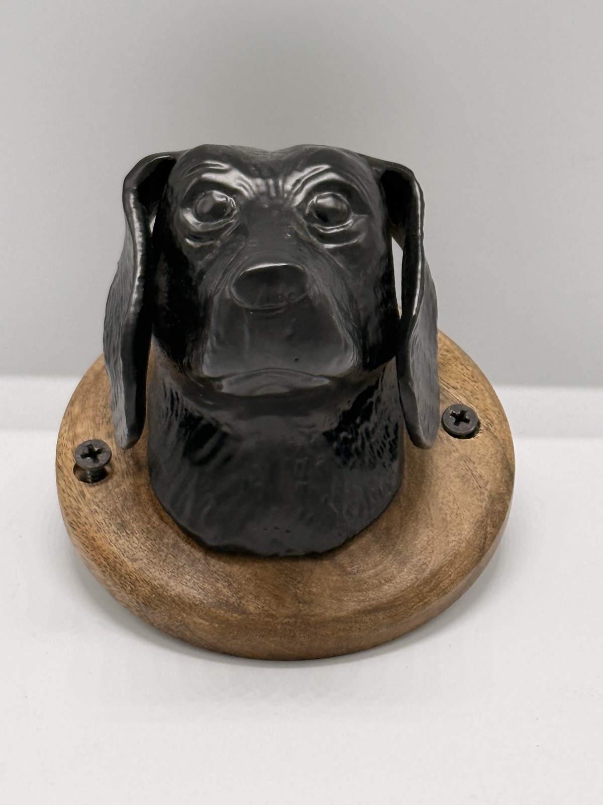 Pottery Barn ~ DOG HOOK~ Antique Bronze on Wood mount