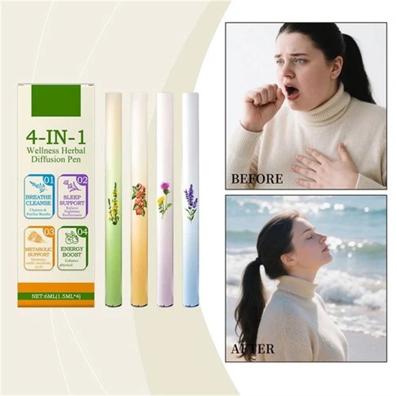 12PCS Natural Diffuser with Mint for Lung Health & Fresh Air 2026 NEW
