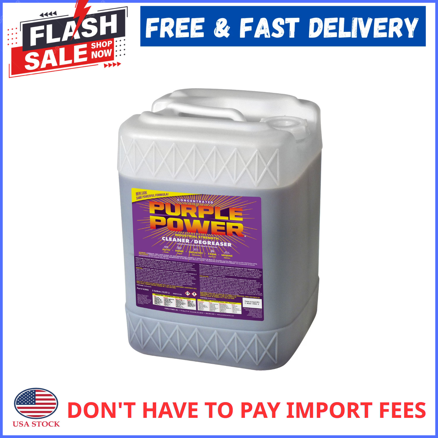 Purple Power Industrial Strength Cleaner and Degreaser, 5 Gallon