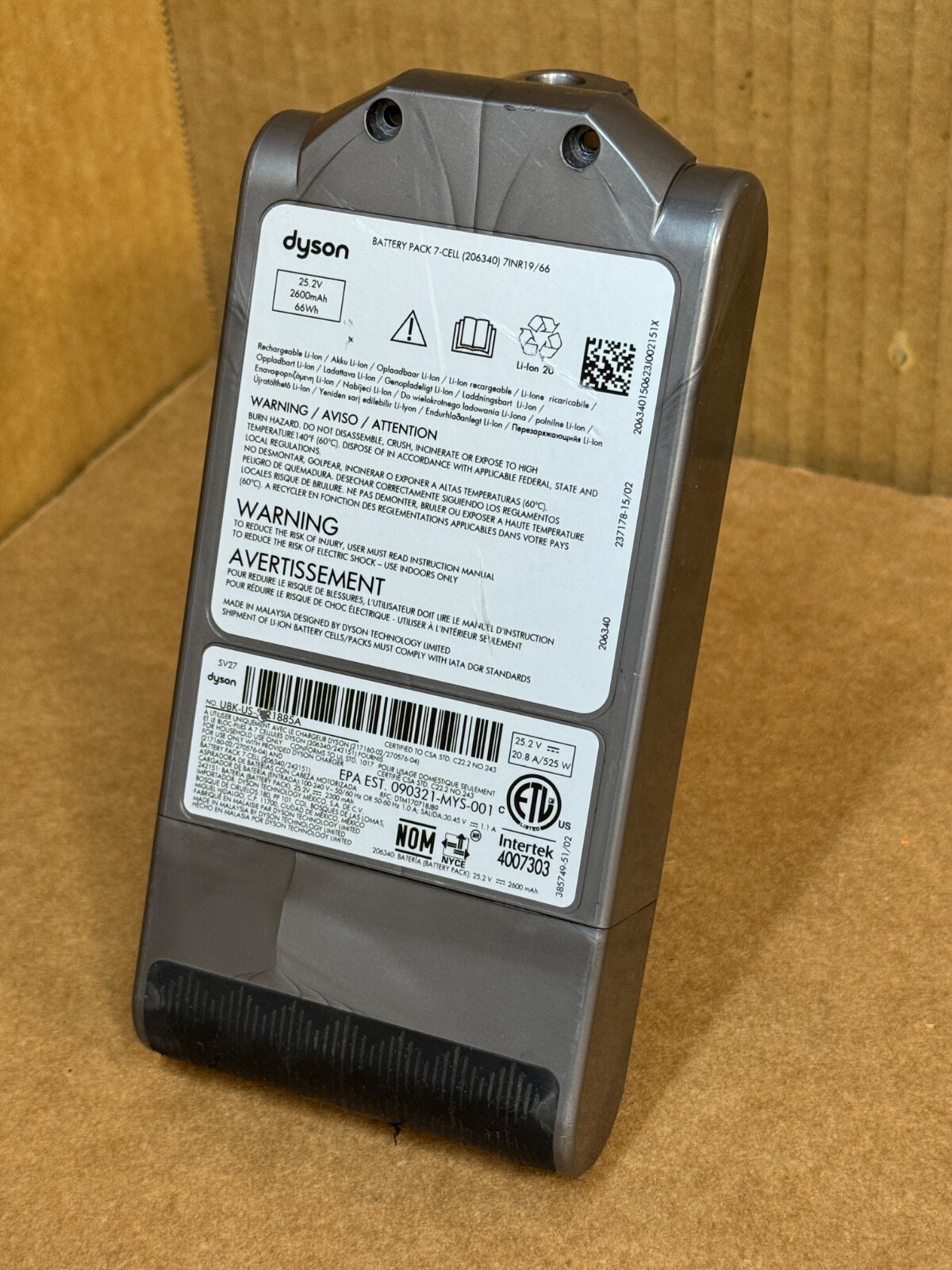 GENUINE DYSON VACUUM V10 [SV27] SCREW-IN LITHIUM ION REPLACEMENT BATTERY