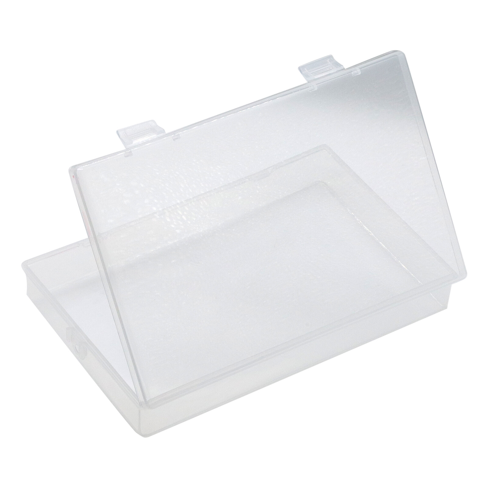 Clear Plastic Storage Container Boxes Box Hinged Lid DIY Arts Crafts Markers Pen