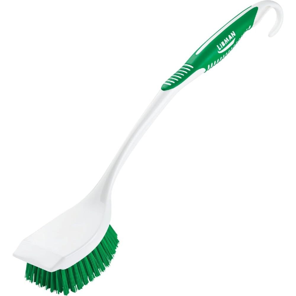 Libman Long Handle Scrub Brush Item Model Number 00010 Ergonomic Rubber Gri…
