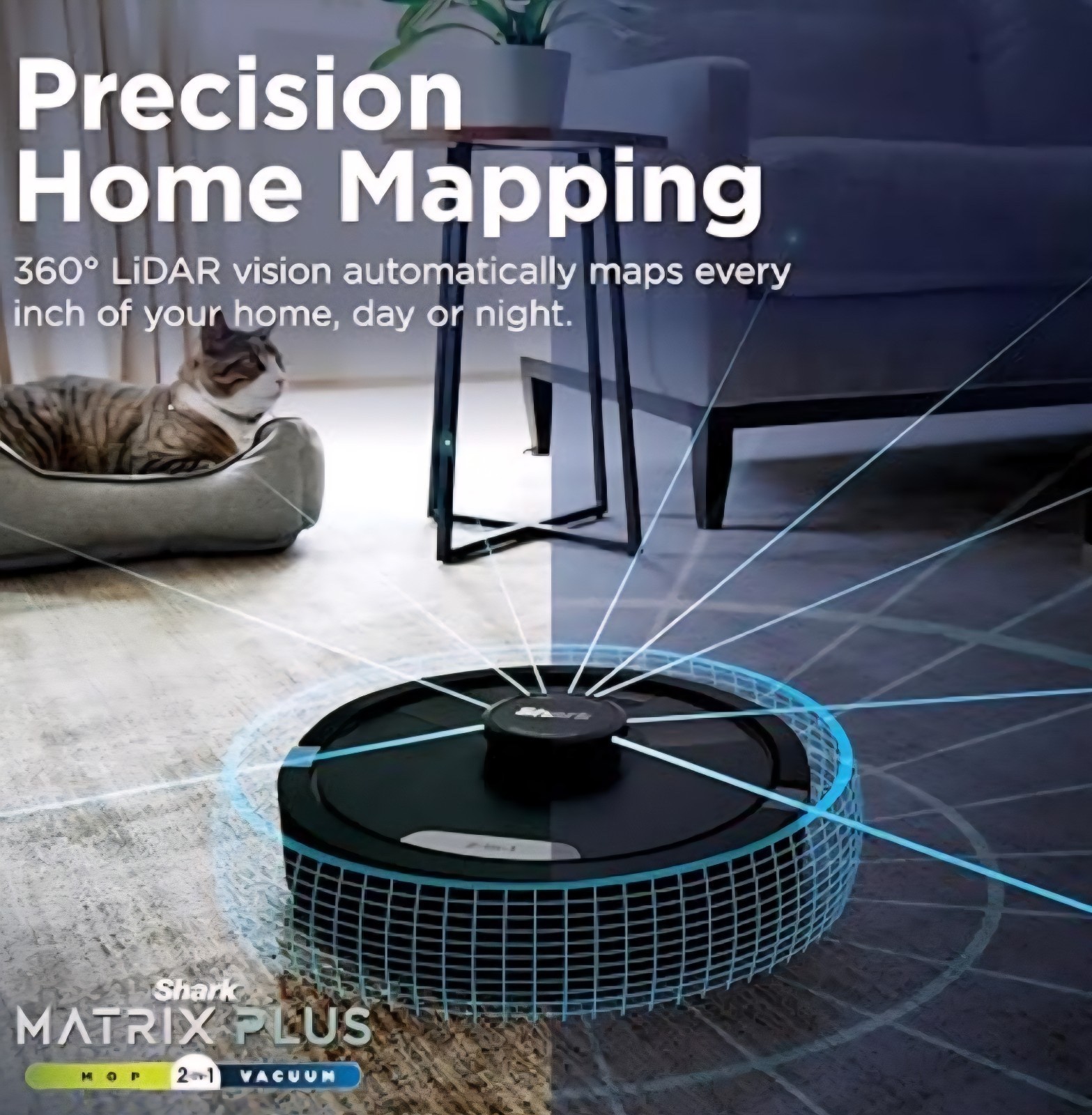 NEW Shark Matrix Plus Robot Vacuum & Mop w/ SELF EMPTY BIN + Mopping UR2650WS