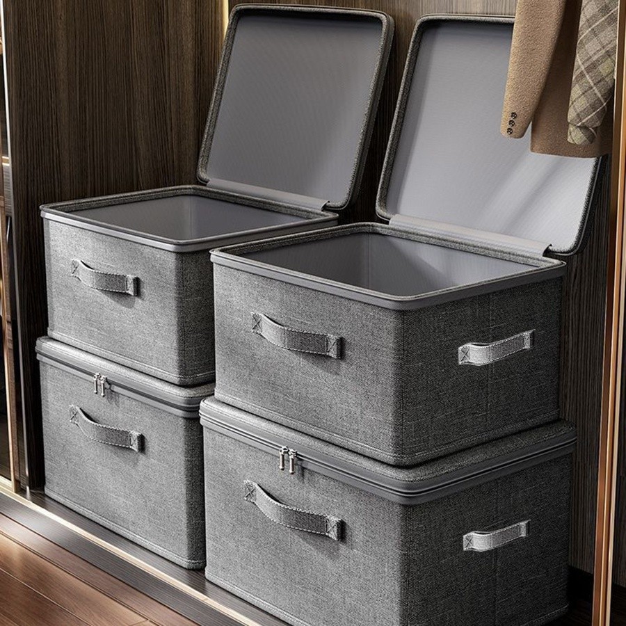 4pcs, Extra-large Foldable Cationic Storage Box, Waterproof Storage