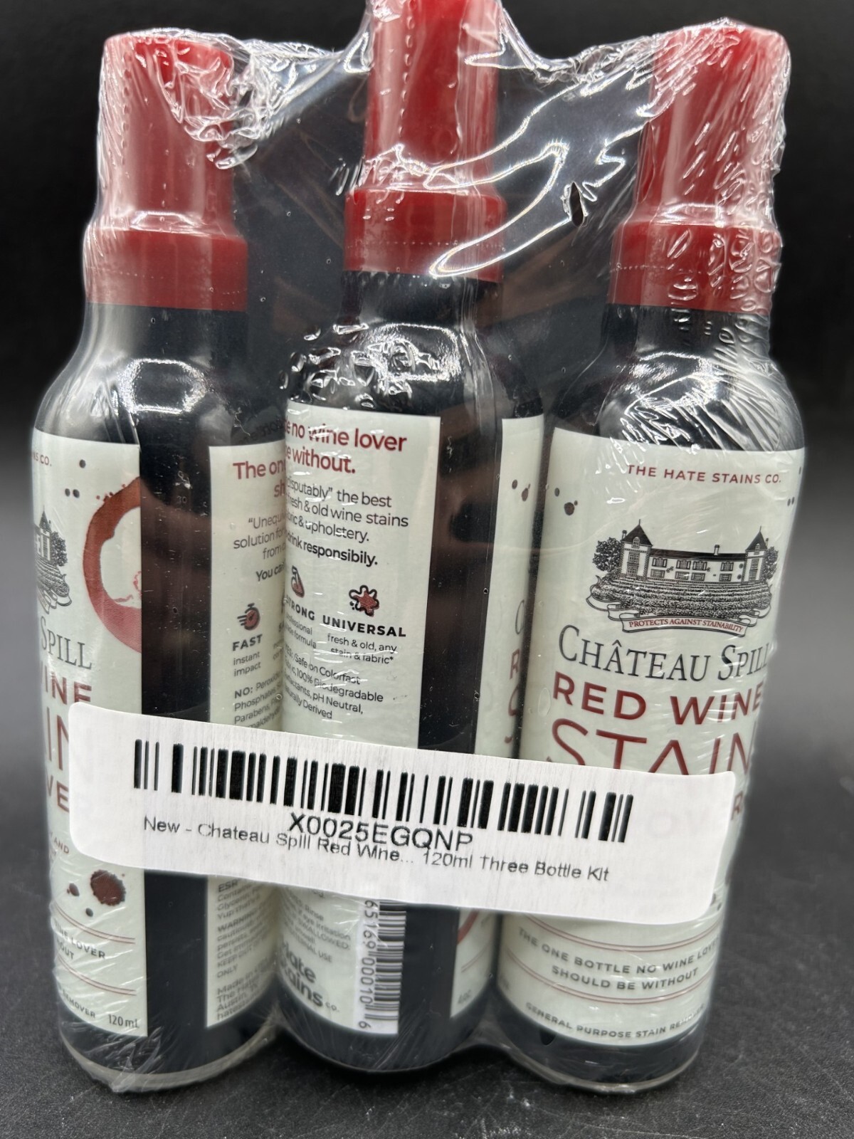 LOT OF 3 – CHATEAU SPILL Red Wine Stain Remover Spray – 4 Oz