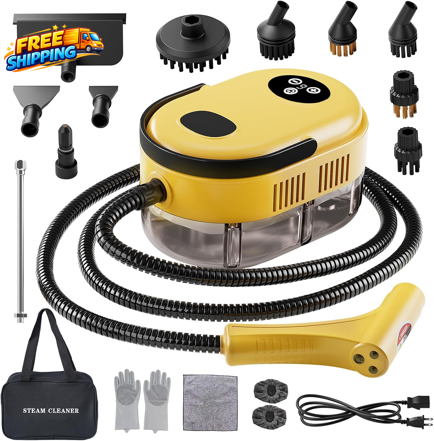 Handheld Steam Cleaner 10S Fast Handheld Heating Steamer for Cleaning 15In1High