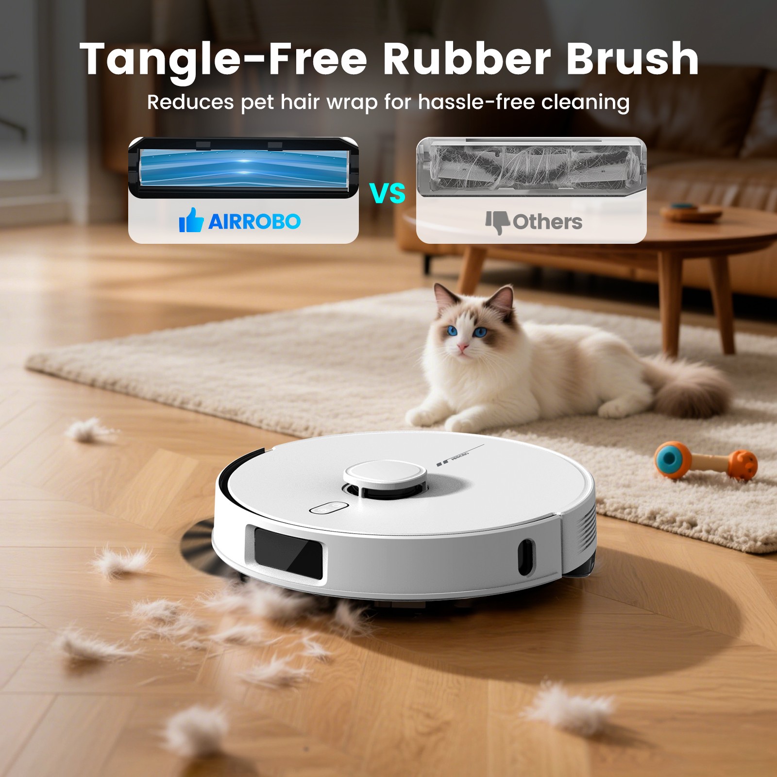 Refurbished AIRROBO T30 LiDAR Robot Vacuum and Mop Cleaner Self Emptying 12000Pa