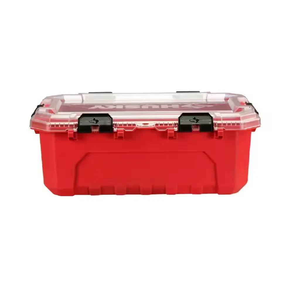 12-Gal. Storage Container Heavy Duty Tote Bin Waterproof Latching Lid Stackable