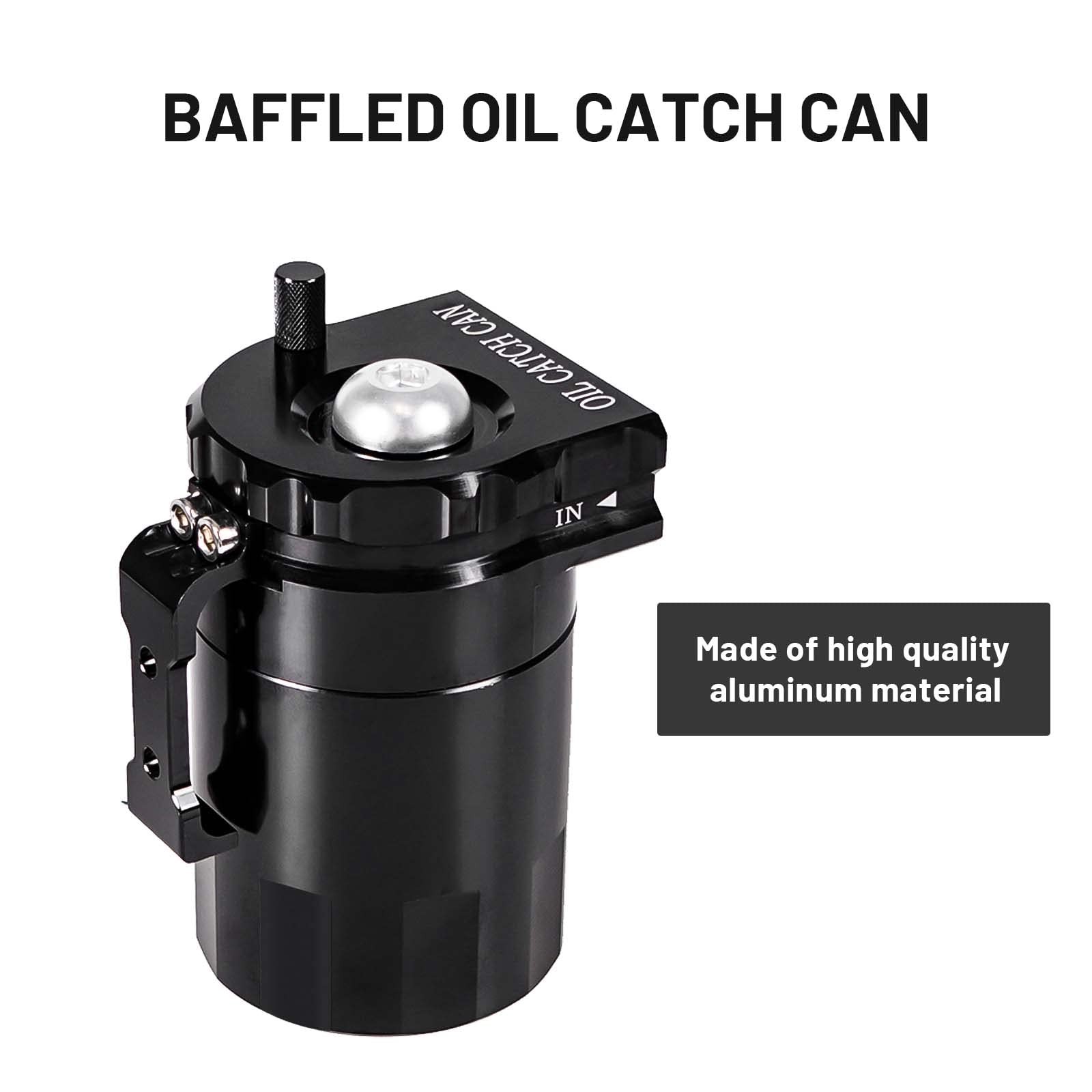 350ML Oil Catch Can 2 Port Separator Tank For Ford F150 2.7 3.5 5.0L 2011-2021
