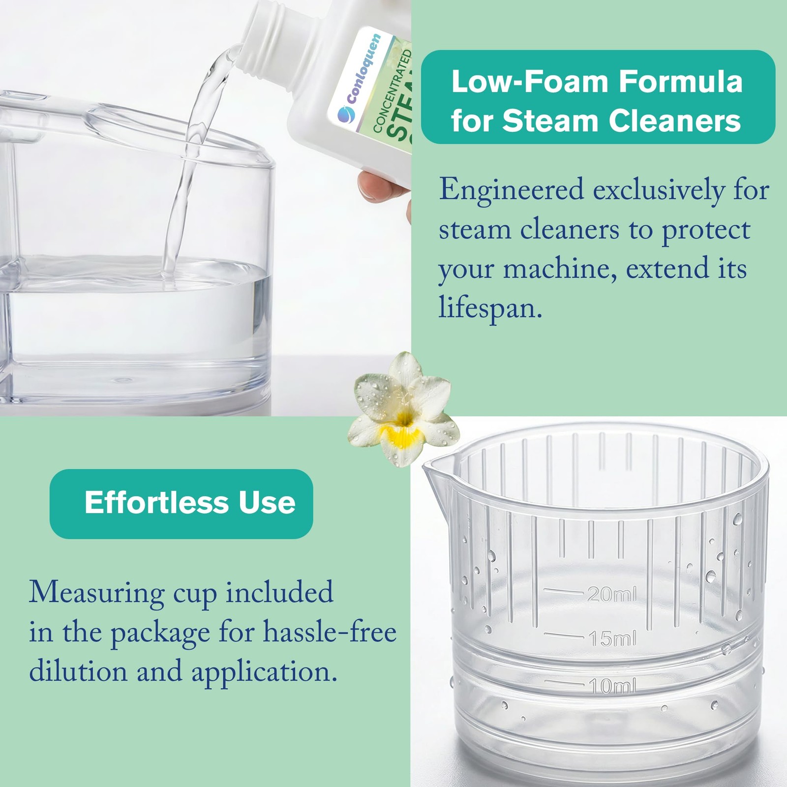 20X Concentrated Steam Mop Solution Makes 2.64 Gallon Formula for All Steam M…