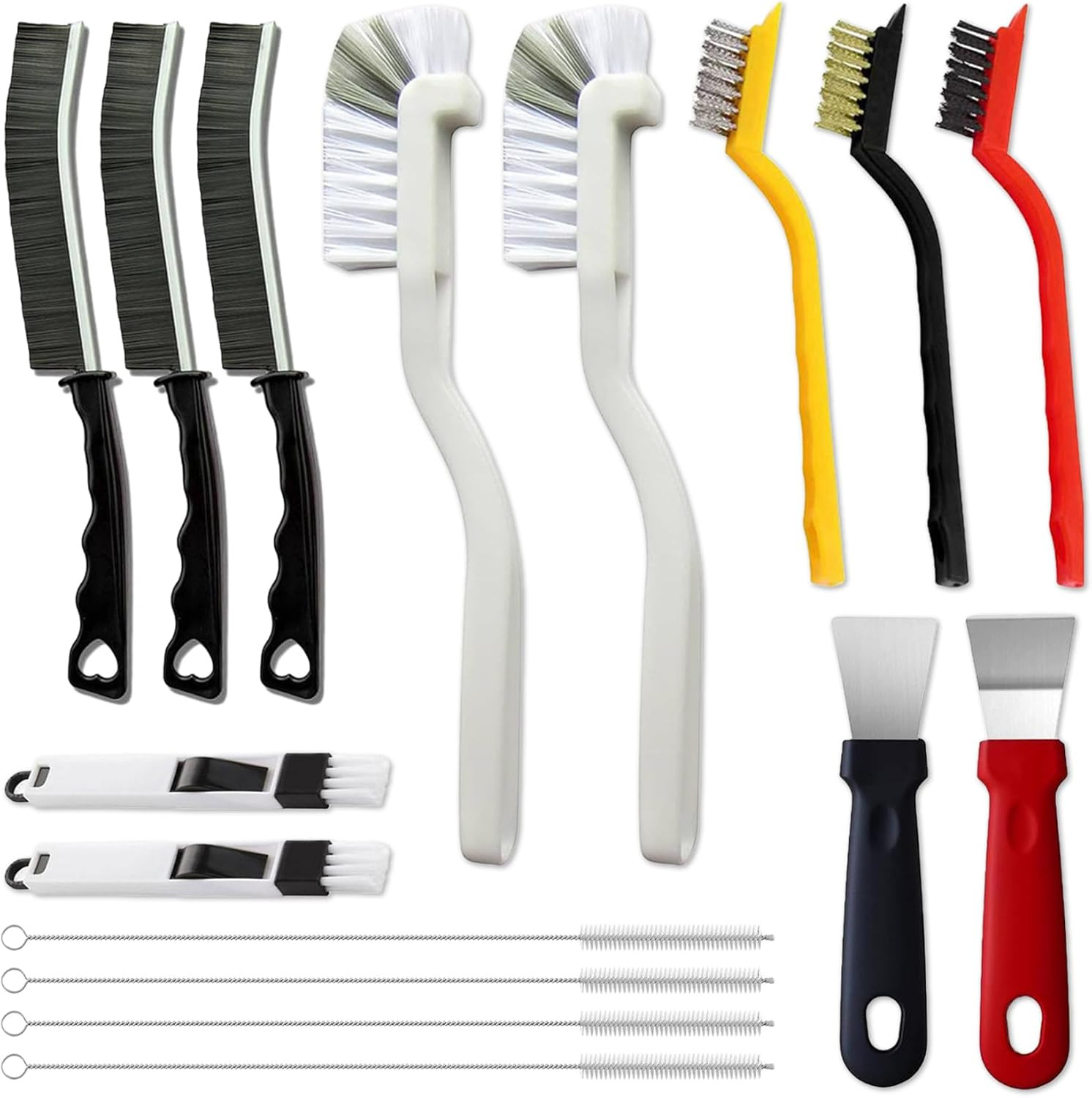 16Pcs Crevice Cleaning Brush Set, Hard Bristle Scrub Brushes Tools for Deep Clea