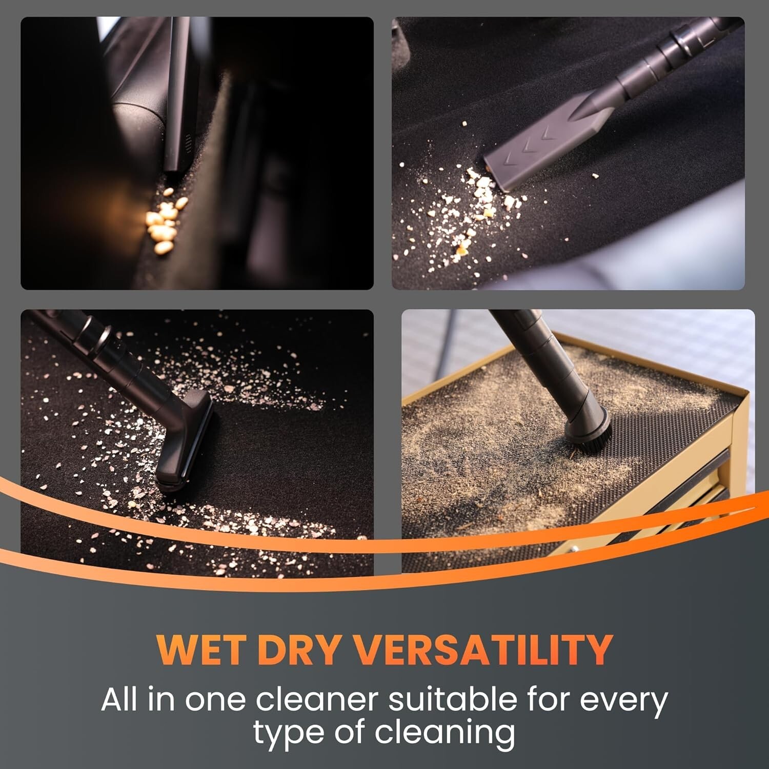 Giraffe Tools 20Kpa Wet Dry Vacuum Cleaner with 30FT Retractable Hose Wall Mount