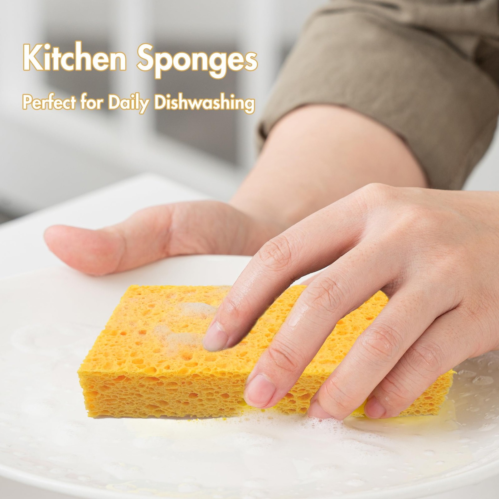 6 x 3.6 x 0.9 Inch JK SP-T22 Large Sponge Kitchen Sponges Handy SpongesCellulose