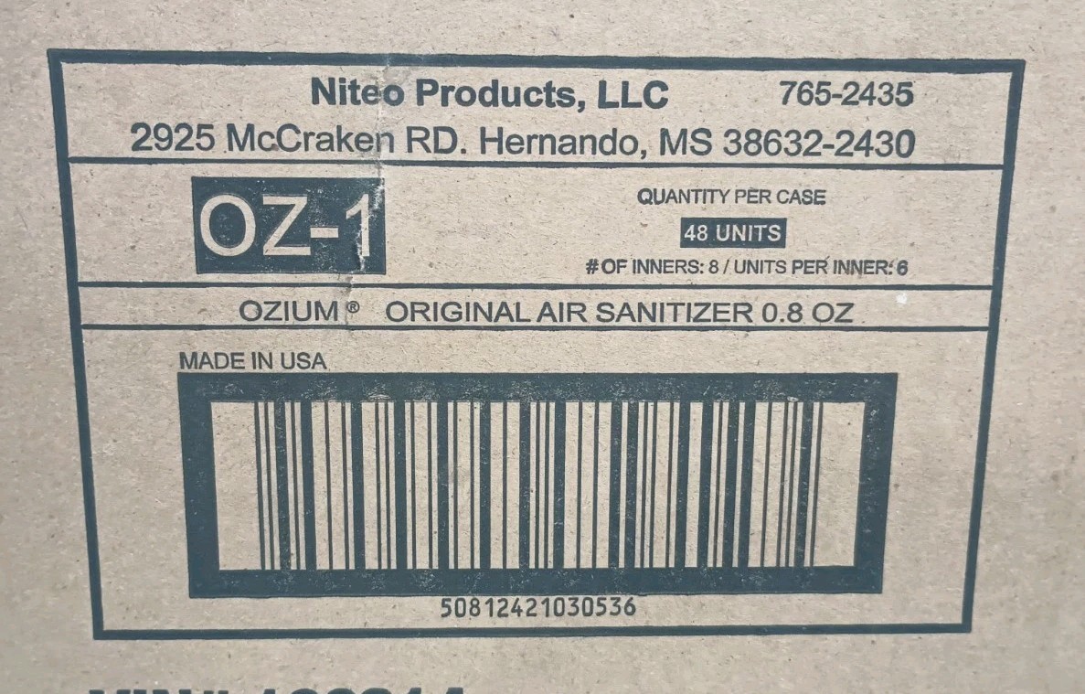 Lot Of 48 AIR SANITIZER OZIUM * Original * 0.8 oz Case Of 48 Made In USA