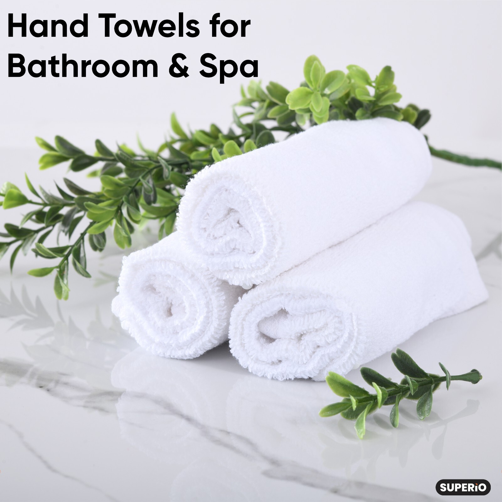 Superio Terry Towel White Facial washcloths 100% Cotton 12″ Cleaning Rags (36pc)