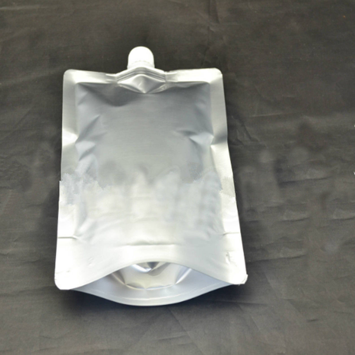 150~500ml Foil Spout Bag Stand Up Pouches Liquid Bag Flask Pouch With Cap Silver