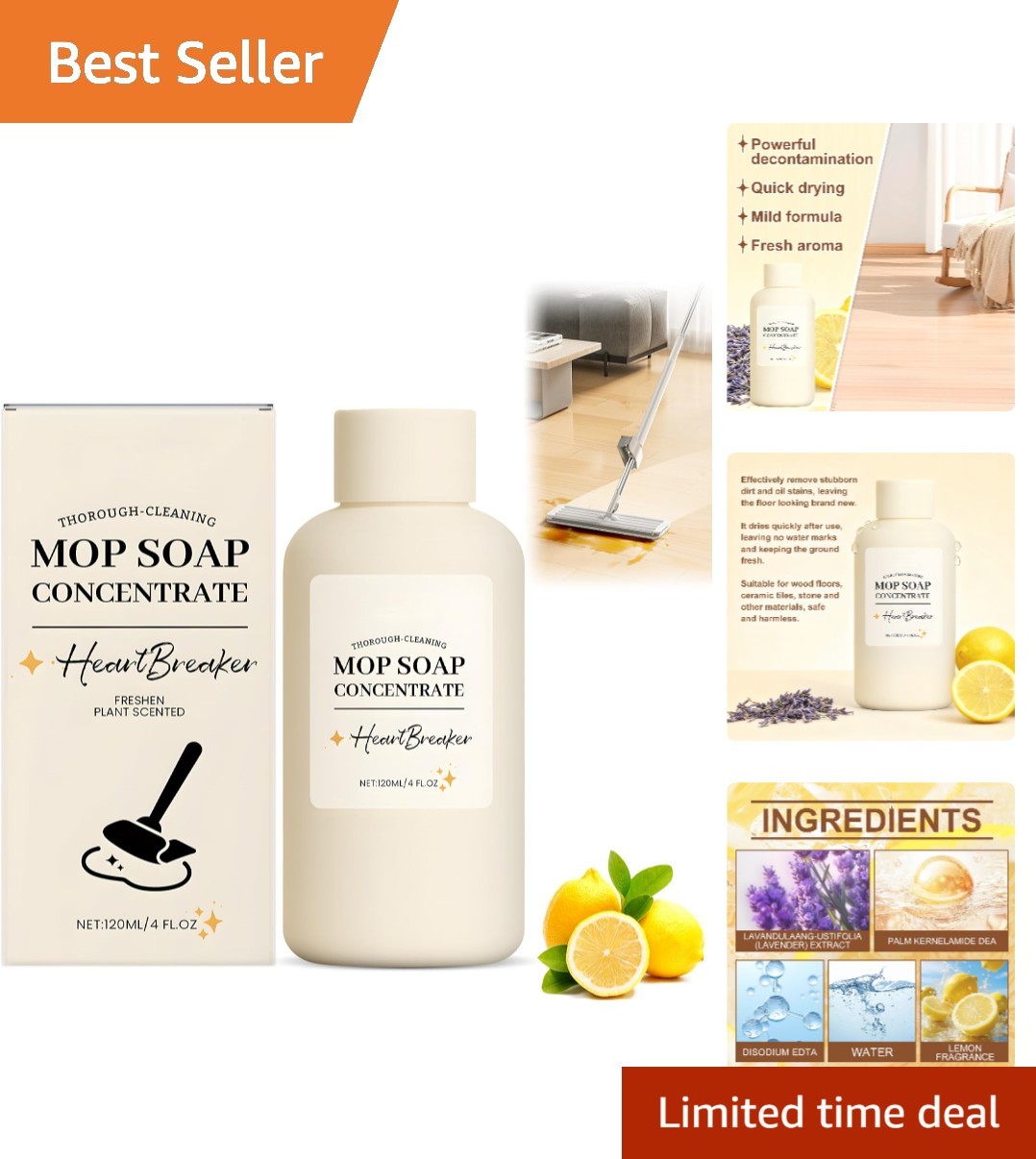 Highly Scented Floor Cleaner for Deep Clean & Long-Lasting Freshness – 1 Fl Oz