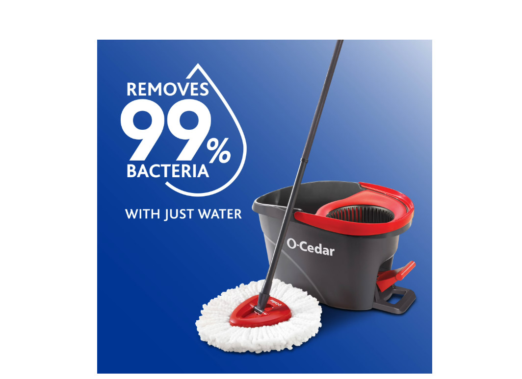 O-Cedar EasyWring™ Microfiber Spin Mop & Bucket System with 1 Extra Mop Head Rep