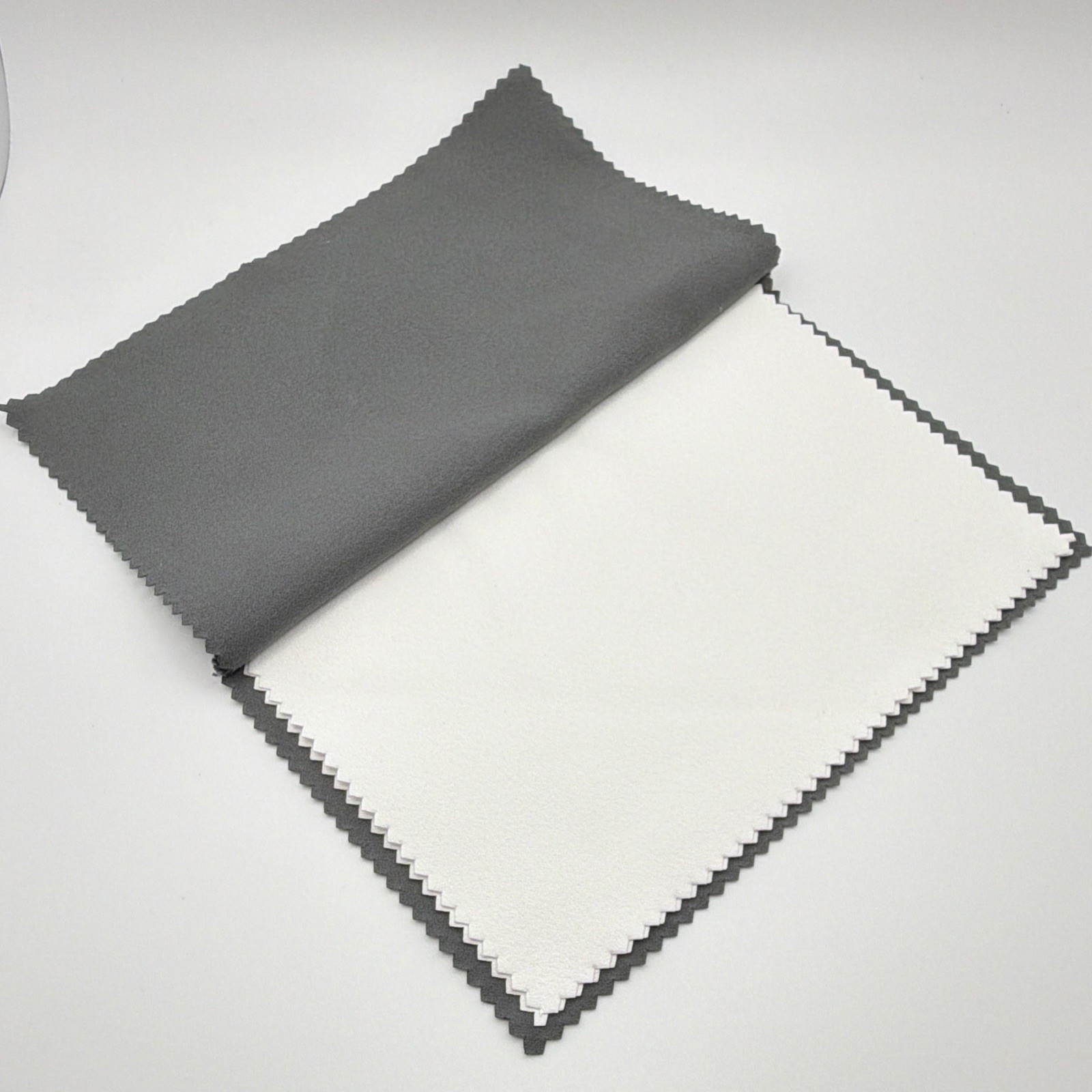 6”x8” Dark Gray & White Jewelry Cleaning/Polish Cloth | Gold, Silver, Platinum