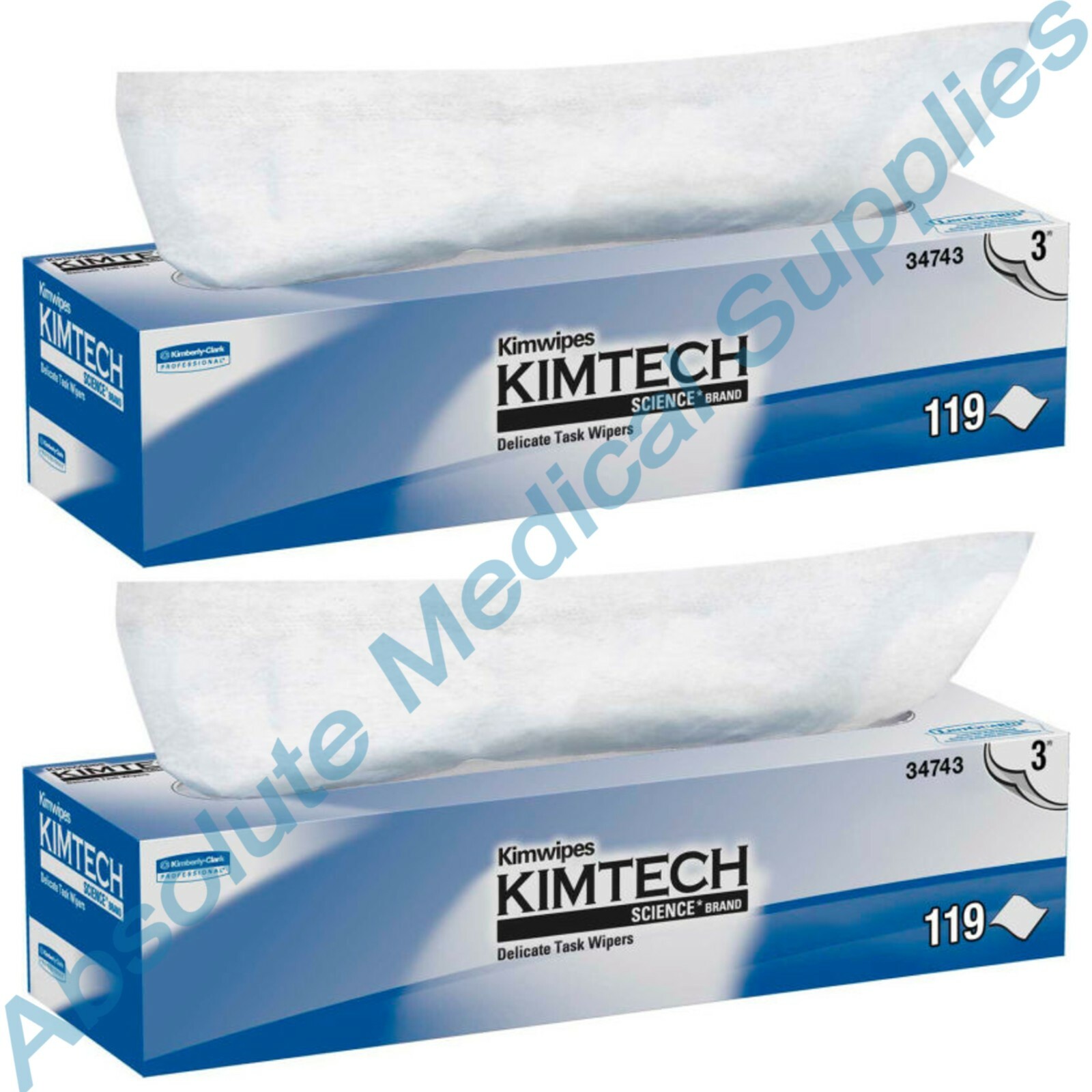 *238-Wipes* Kimberly-Clark Kimtech Kimwipes Task 11.8″ x 11.8″ Wipers 34743
