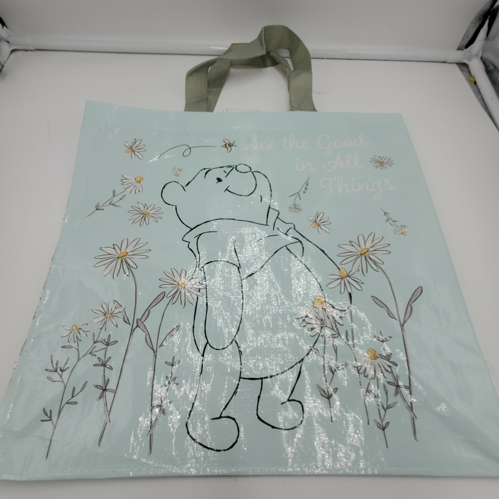 Tesco Winnie the Pooh Piglet Tote Bag Bear Daisy Kindness Good Things Mint Green