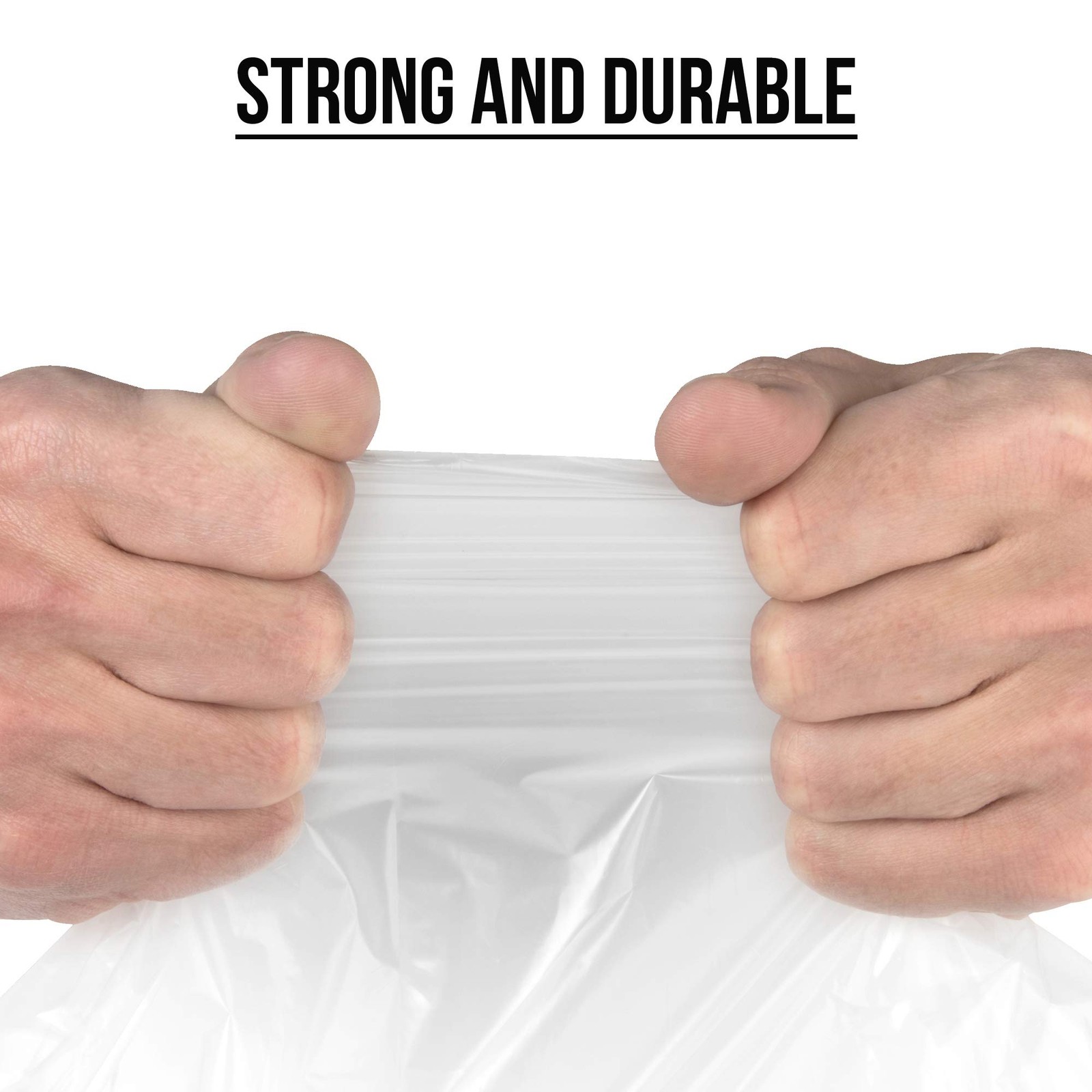 Ultrasac 39 Gallon 1.0 MIL Clear Drawstring Trash Bags – 33″ x 40″ – Pack of …