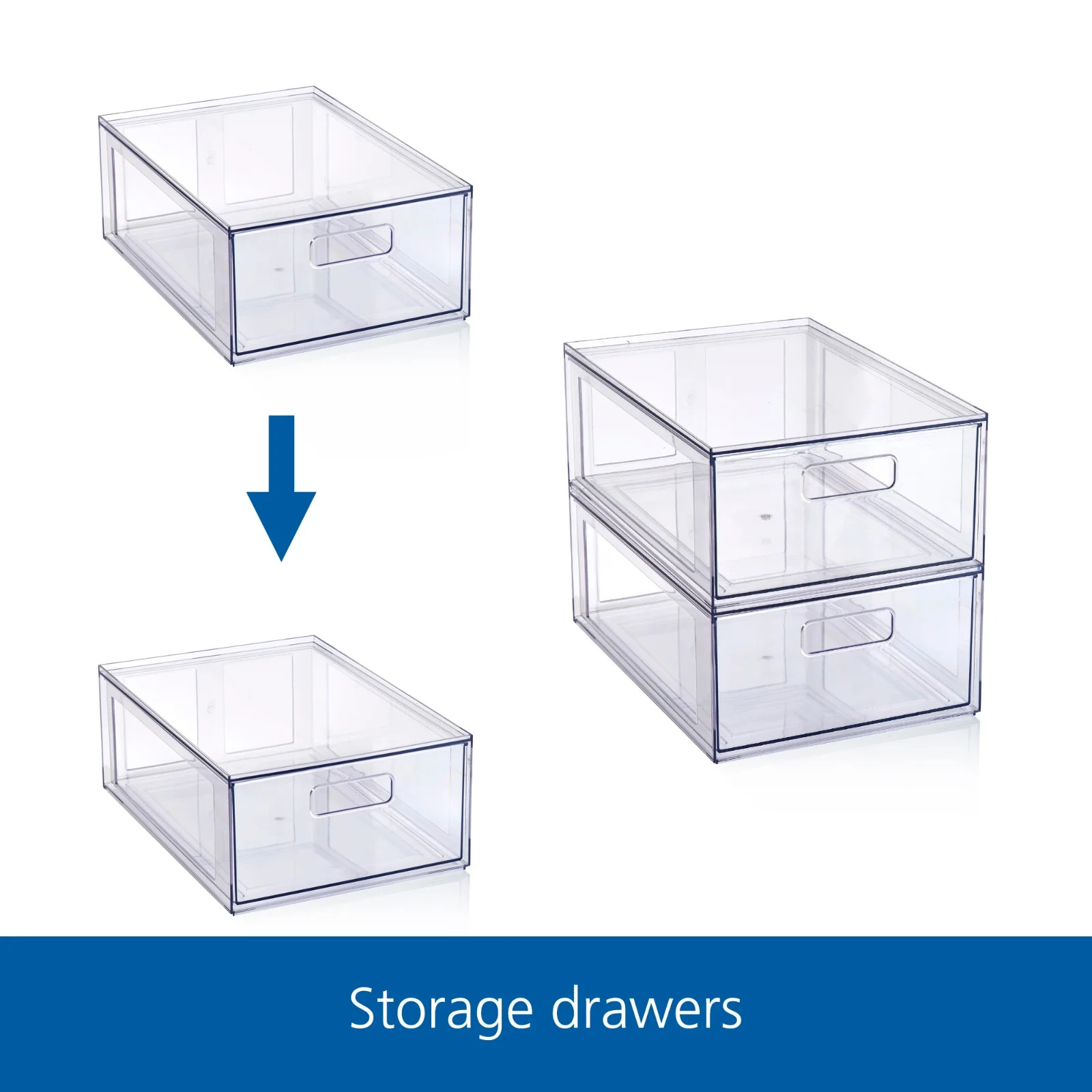 Mainstays Clear Glossy Plastic Pull-Out Closet Drawer Medium Ships from the USA
