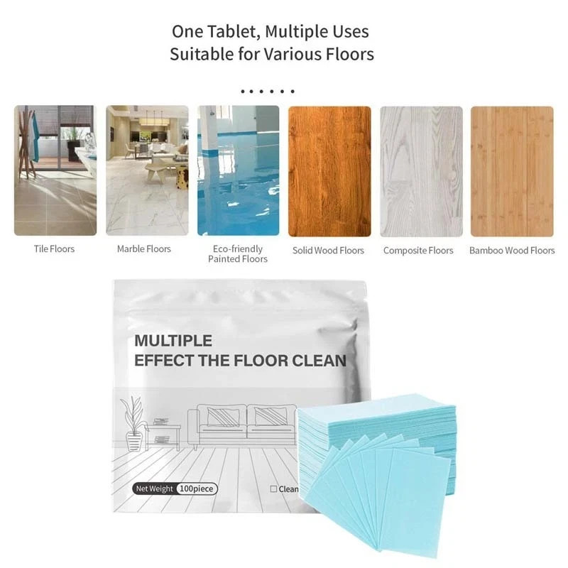100pcs Multi-Surface Floor Cleaning Sheets Multiple Effect Floor Cleaner Wipes