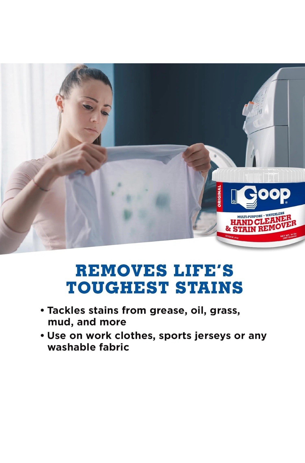 GOOP 14 Oz Biodegradable Hand Cleaner – Non-Toxic, Lanolin, Spot-Out