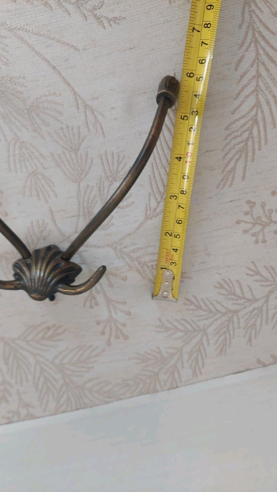 Vintage 2 Piece Double Coat Hat Hanger Hook Brushed Bronze Finish Hall Tree