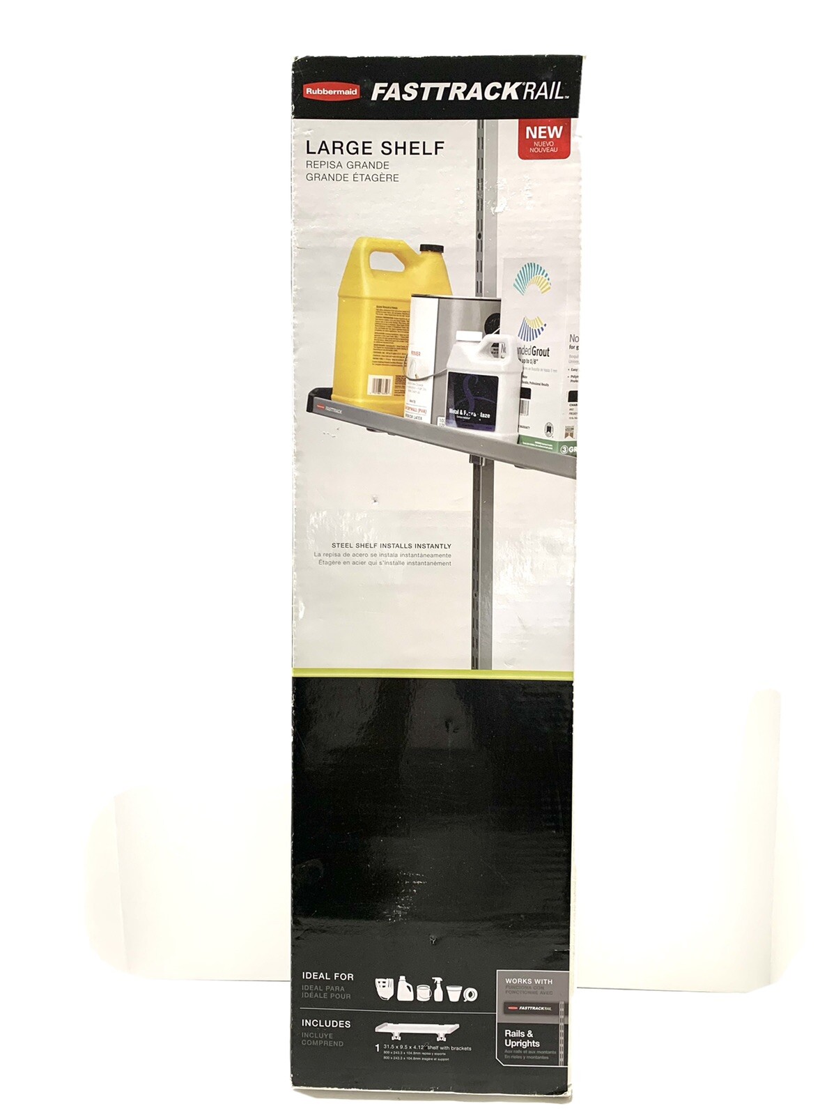 FastTrack Garage 31.5 in. W x 9.5 in. D x 4.12″ Metal Shelf by Rubbermaid *NEW