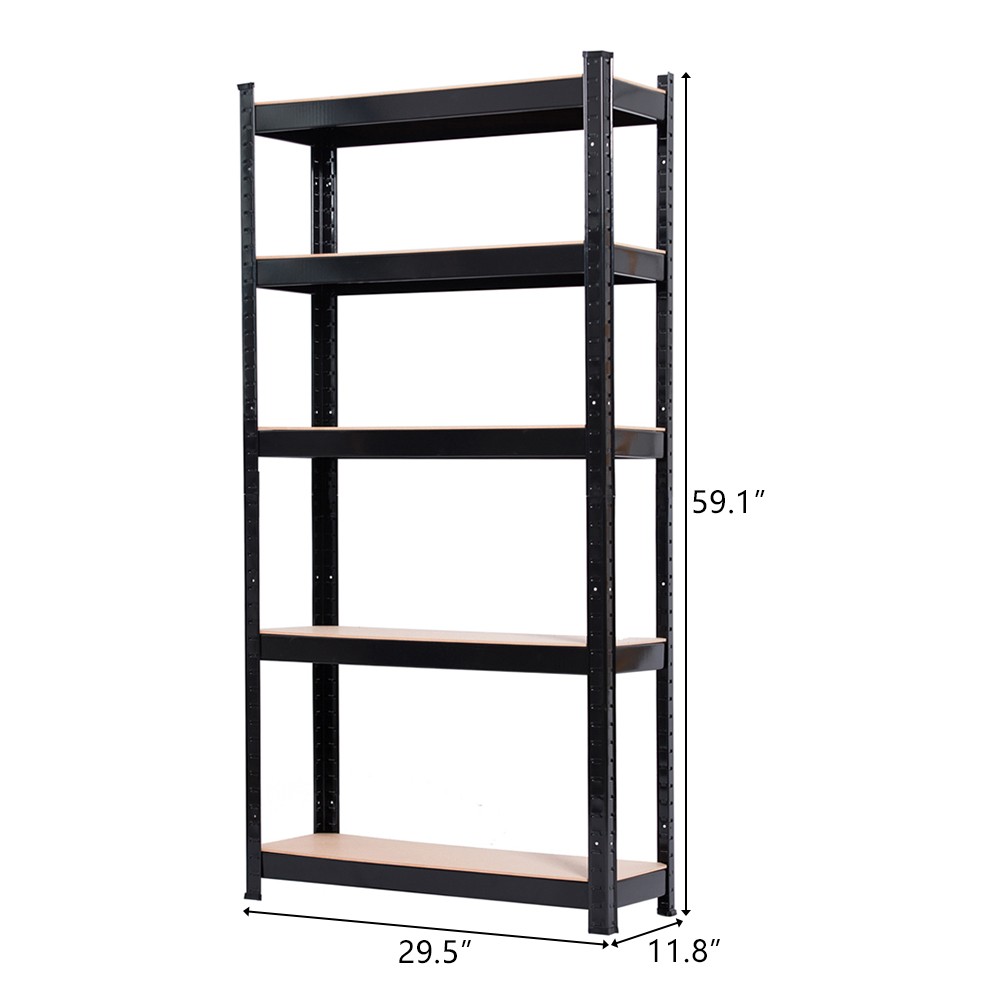 Heavy Duty 5-Tier Shelf Garage Shelvin Unit Steel Rack Storage Oragnizer Silver