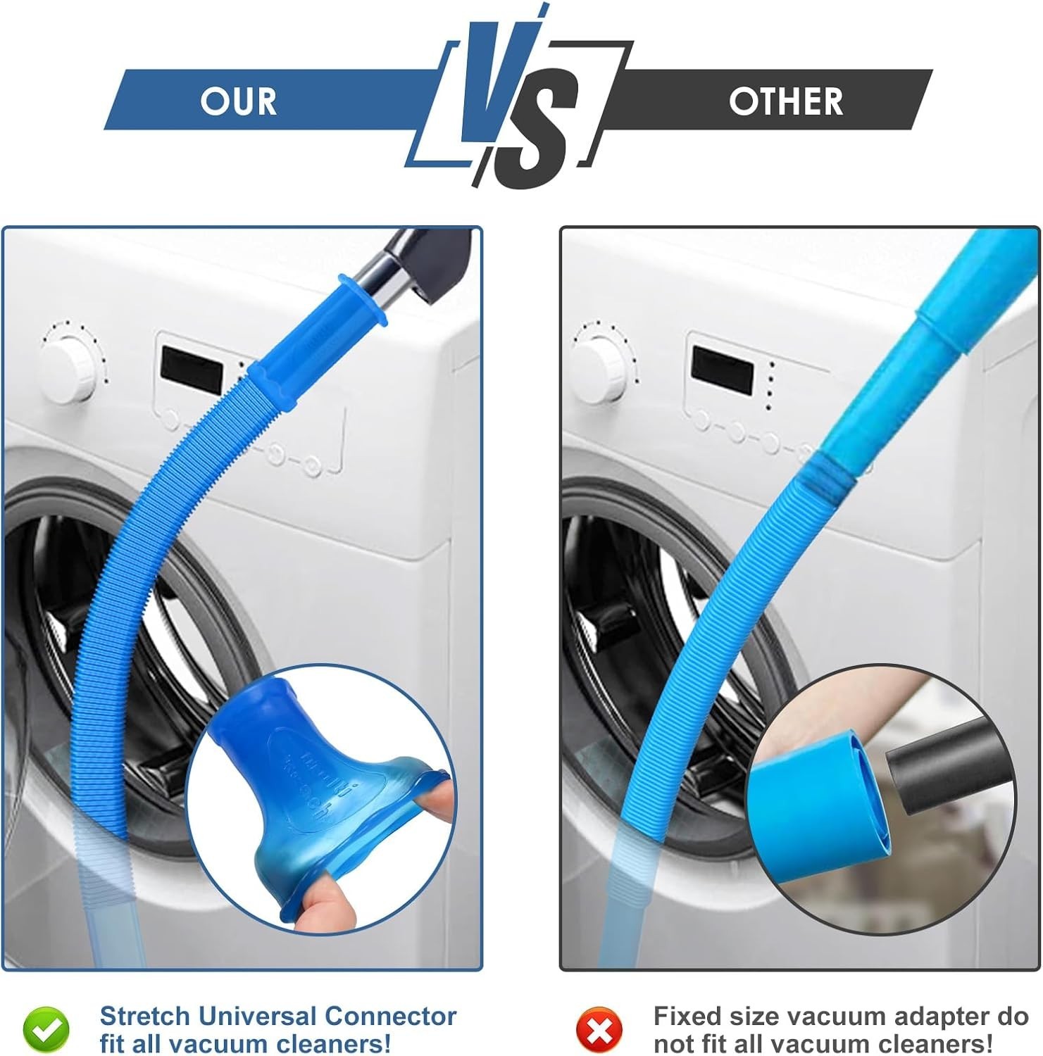 Dryer Vent Cleaner Kit Vacuum Attachment Hose with Lint Remover Cleaning Brush