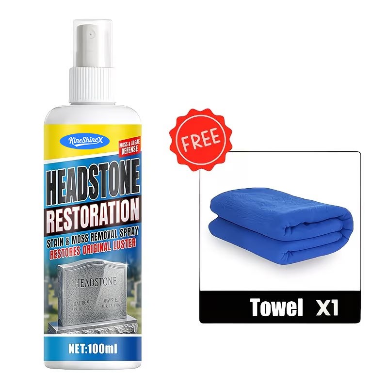 Headstone Restoration & Cleaning Spray, Stone Cleaner Gravestone Cleaning Kit