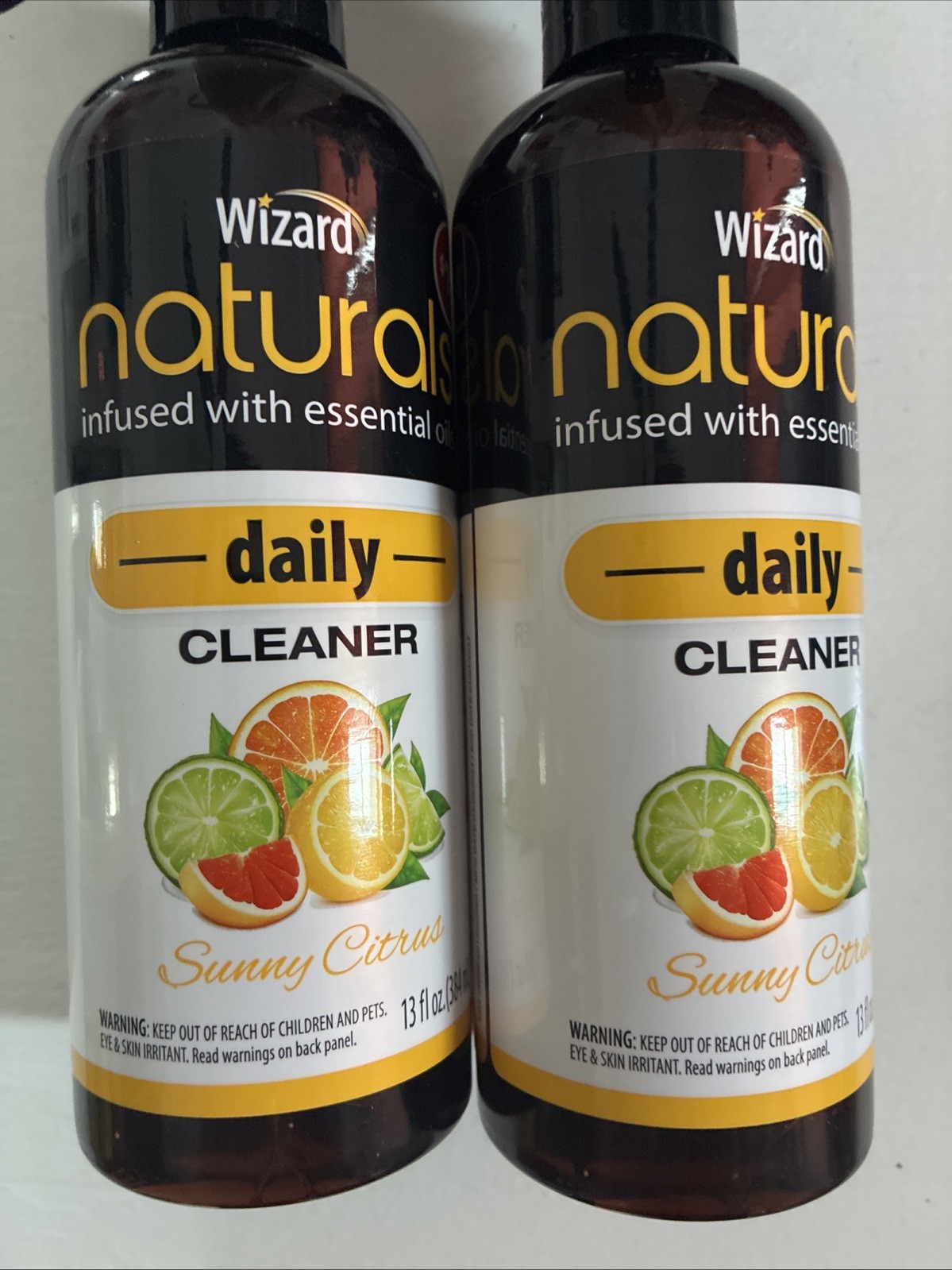Wizard Naturals In W/Essentials Oils Daily Cleaner Sunny Citrus 13oz 2 Bottles