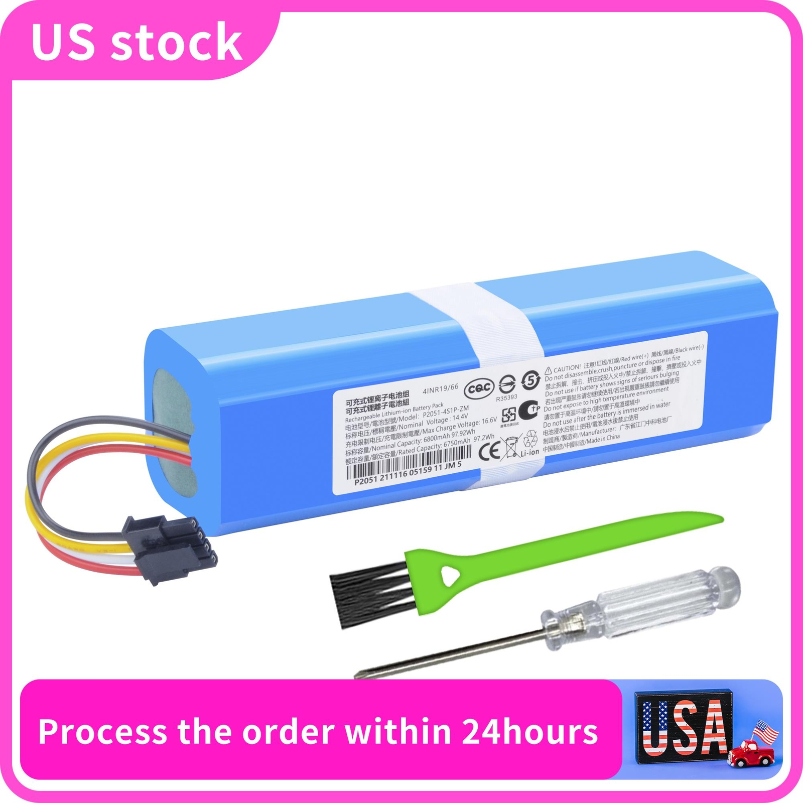 6800mAh Replacement Battery for Eufy Robovac L70 Hybrid, L10, T2190, T2190G21