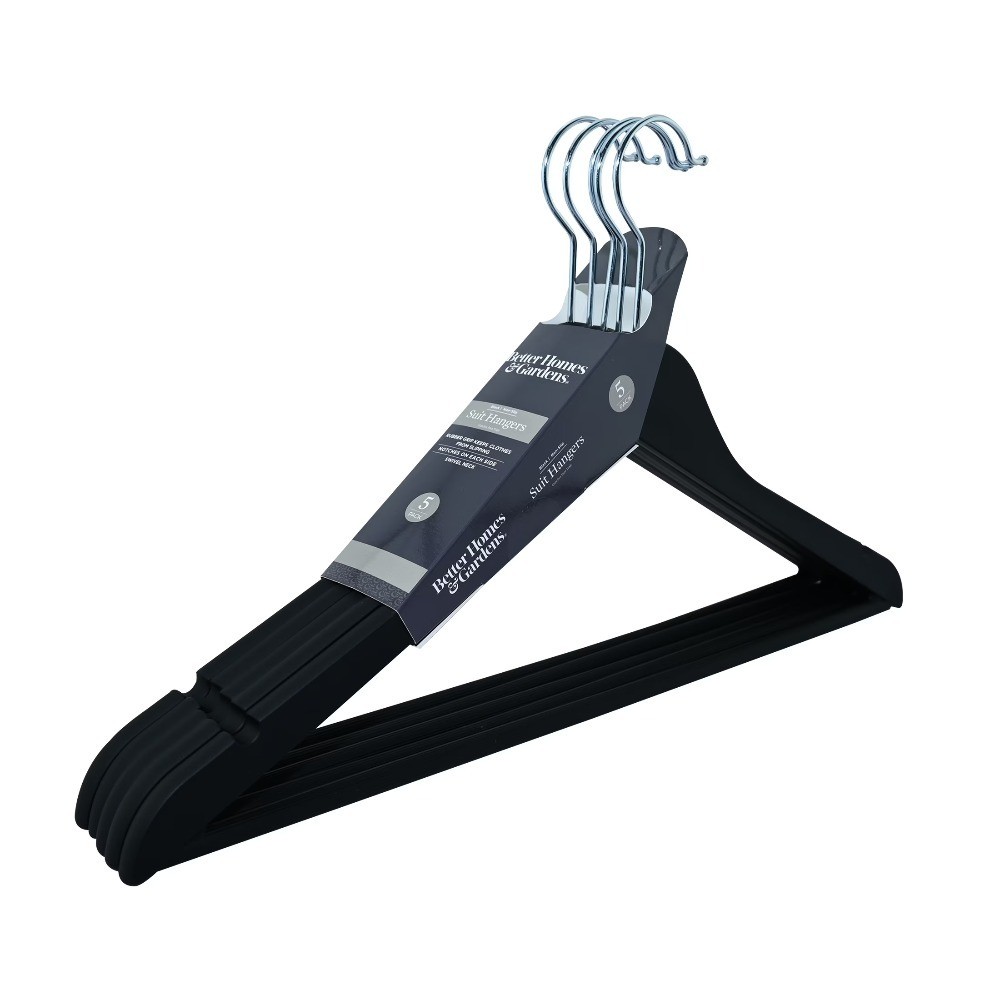 Better Homes & Garden Non-Slip Adult Hangers for Any Clothing Type, Rubber, Rich
