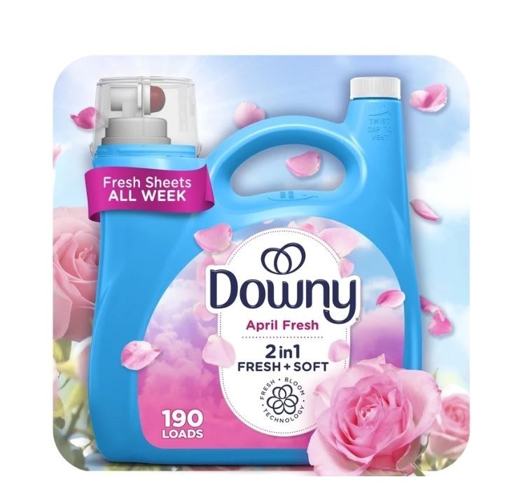 (2 Pack) Downy Liquid Fabric Softener April Fresh Scent 140 fl oz 190 Loads
