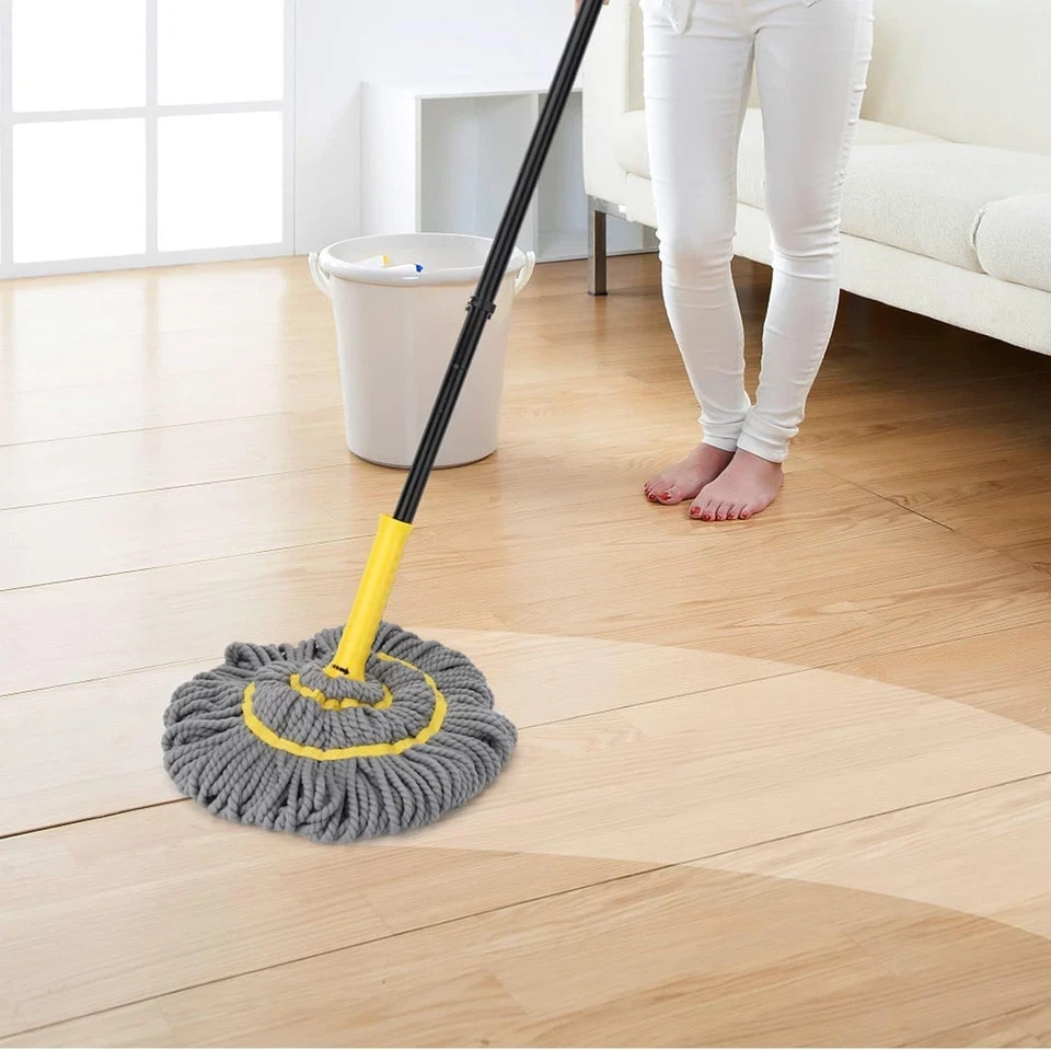 Self Wringing Twist Mop Wet for Floor Cleaning with 57″Long Handle Heavy Duty