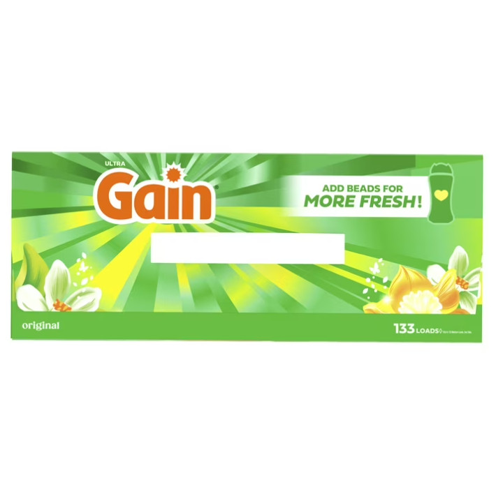 2 Box Gain Powder Laundry Detergent, Original Scent, 123 oz, 133 Loads Box