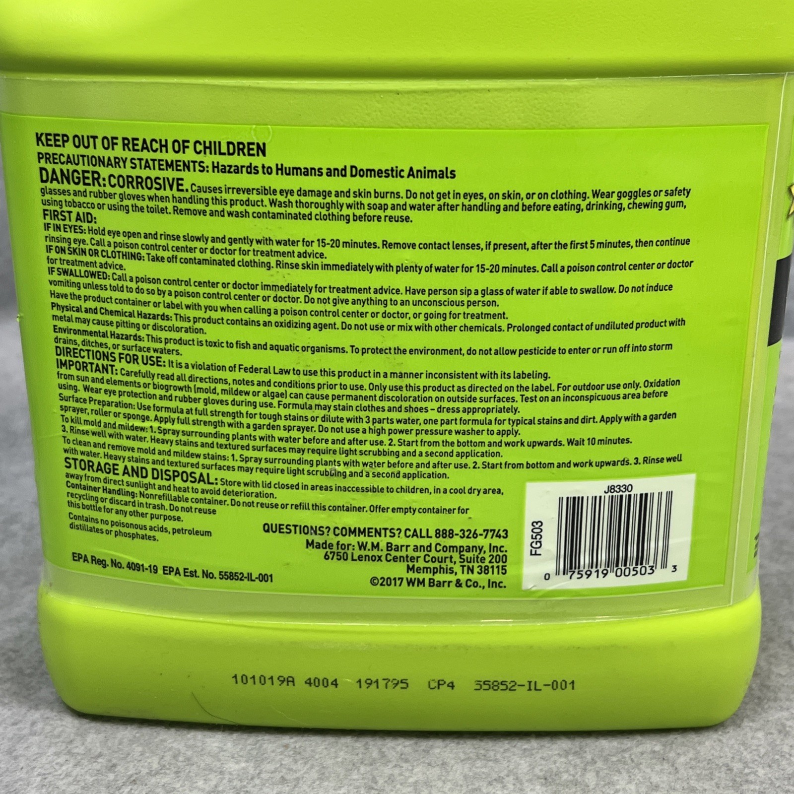 Mold Armor E-Z House Wash – Kills and Mildew- 1 Gallon (Pack of 1) New