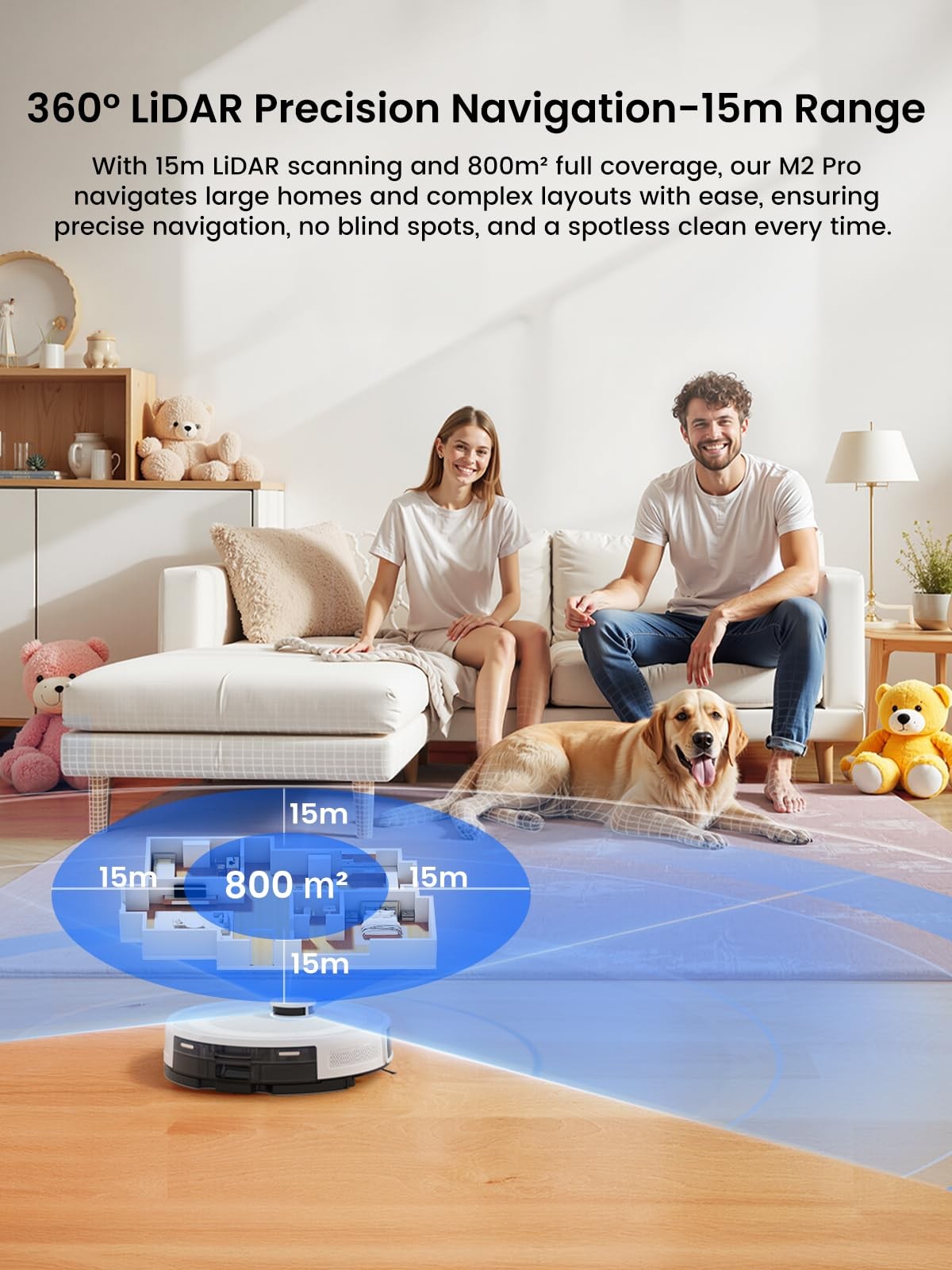 LiDAR Robot Vacuum and Mop, 90-Day Self-Emptying, 190° PSD Obstacle Avoidance…
