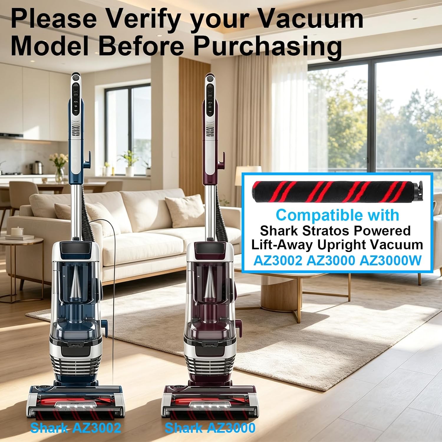 AZ3002 Soft Roller Brush for Shark Stratos AZ3002 AZ3000 DuoClean PowerFins