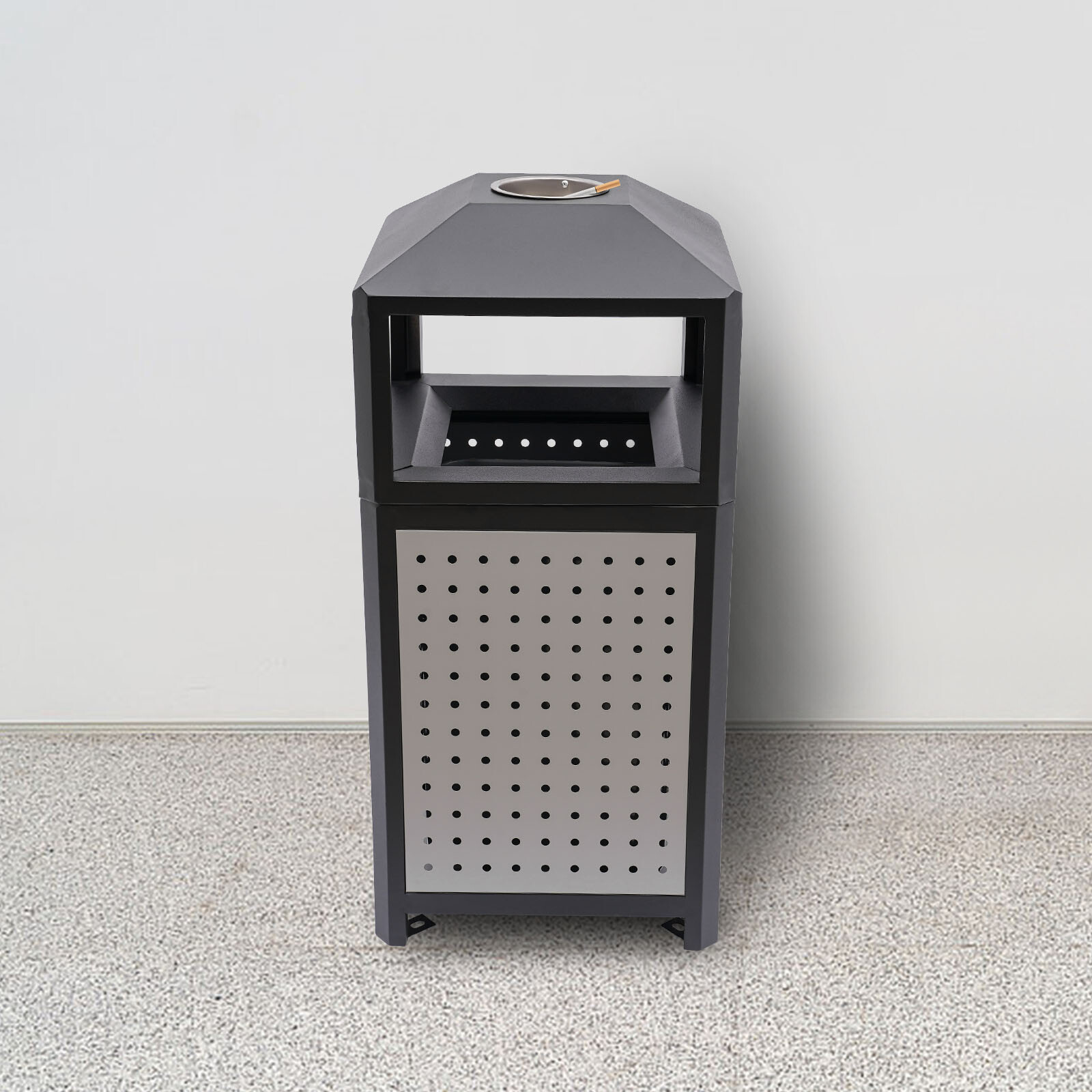 Commercial Waste Container, Outdoor Trash Can, Garbage Enclosure Grey